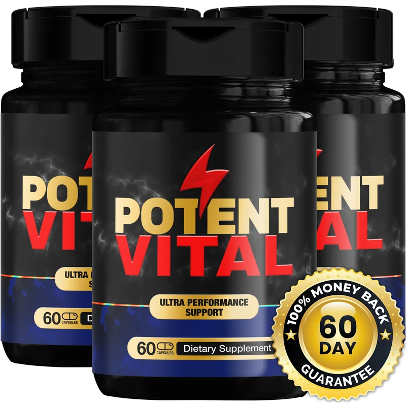 PotentVital Natural Men's Wellness Formula — 3 Bottle / 90 Day Pack