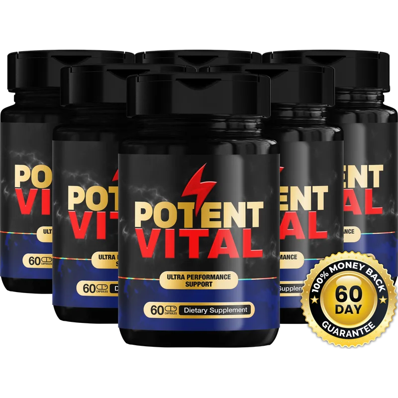 PotentVital Natural Men's Wellness Formula — 6 Bottle / 180 Day Pack